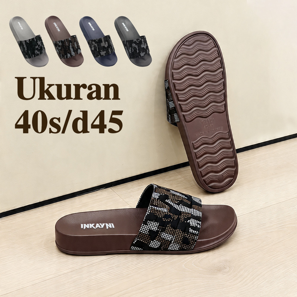 Sandal Teplek Import Office Sandal Casual Sepatu Pria Sandal Pria Slop Karet Ori Sepatu Kantor Size4