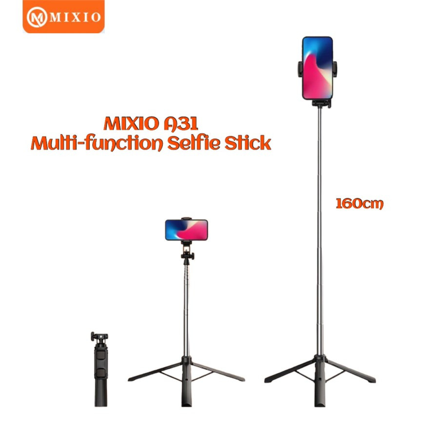 MIXIO A31 Tongsis Bluetooth Selfie Stick Tripod 80CM / 160CM