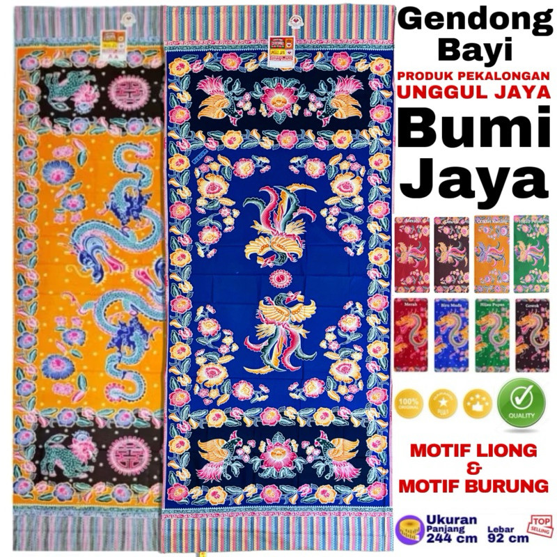 Selendang Bumi Jaya Unggul Gendong Bayi Kain Batik Motif Liong Naga Cukin Jarik Tradisional Panjang