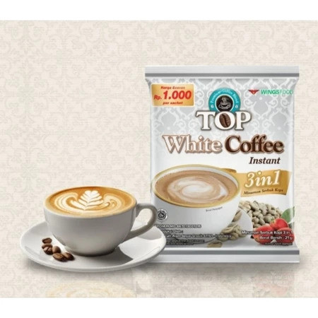 SAM Kopi Top White Coffee Renteng 10 x 21g Top Coffee Instant Renceng/Sachet isi 10pcs