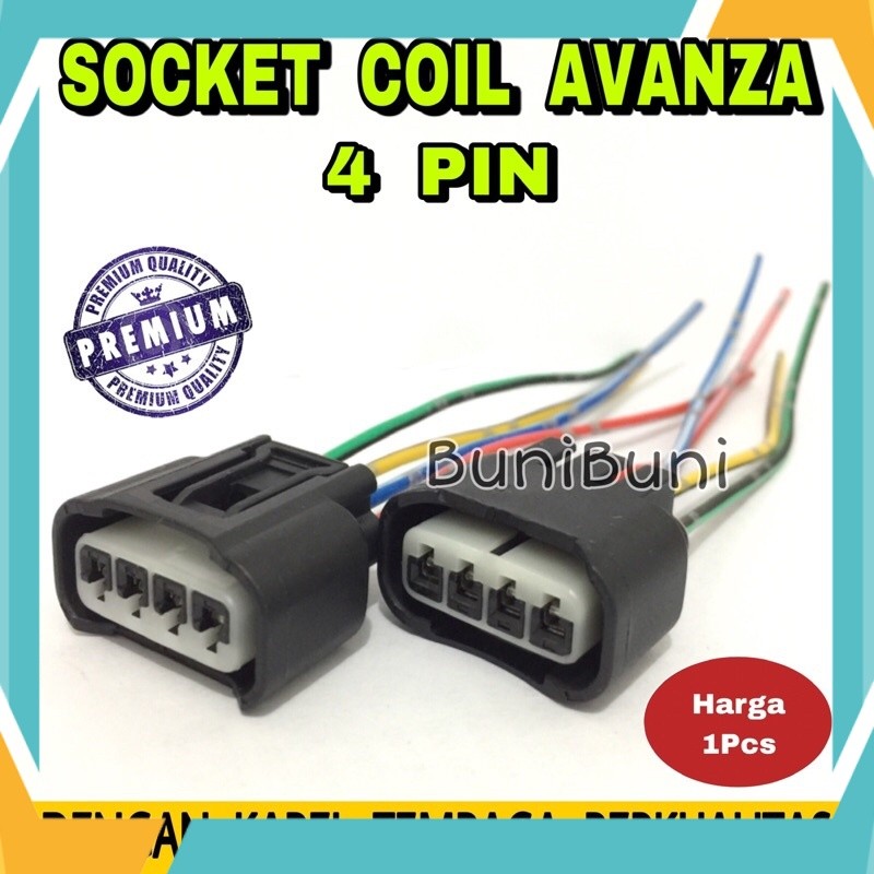 Berkualitas Socket Soket Coil / Koil Mobil Avanza / Xenia / Innova / Rush / Terios / Vios / Granmax 
