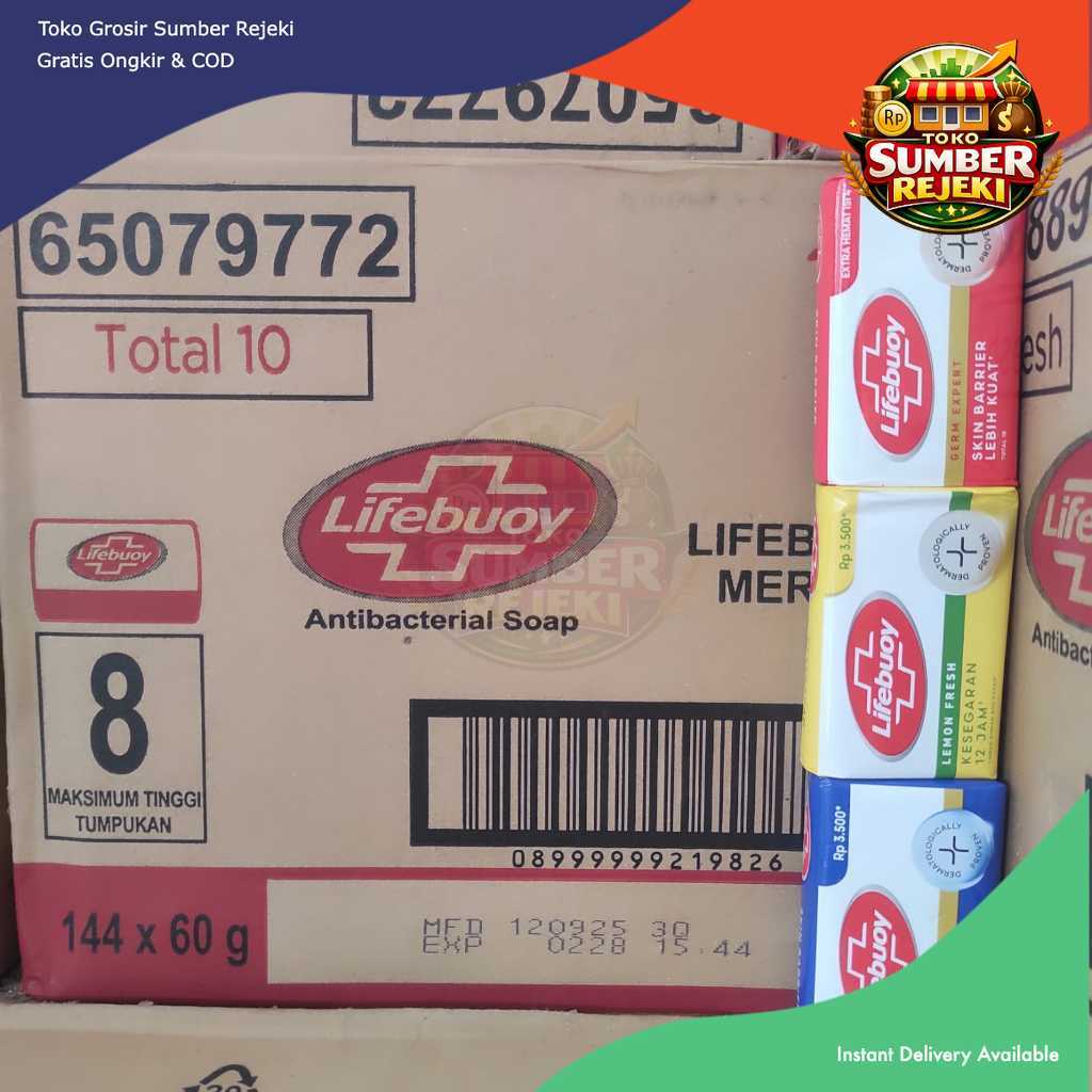 (1 DUS) Sabun Mandi Lifebuoy 1 Dus 60g 100g Varian Acak