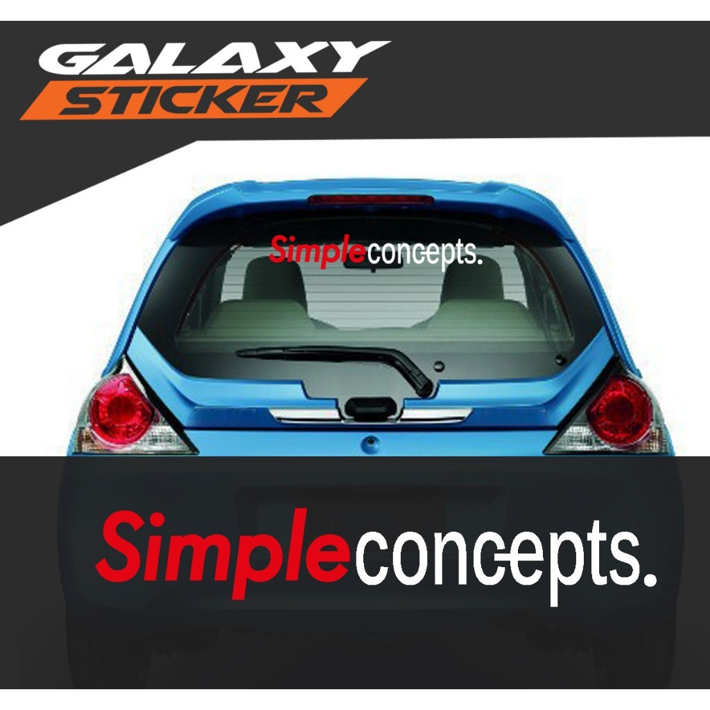 cutting sticker variasi mobil simple concept.stiker kaca simpleconcept.