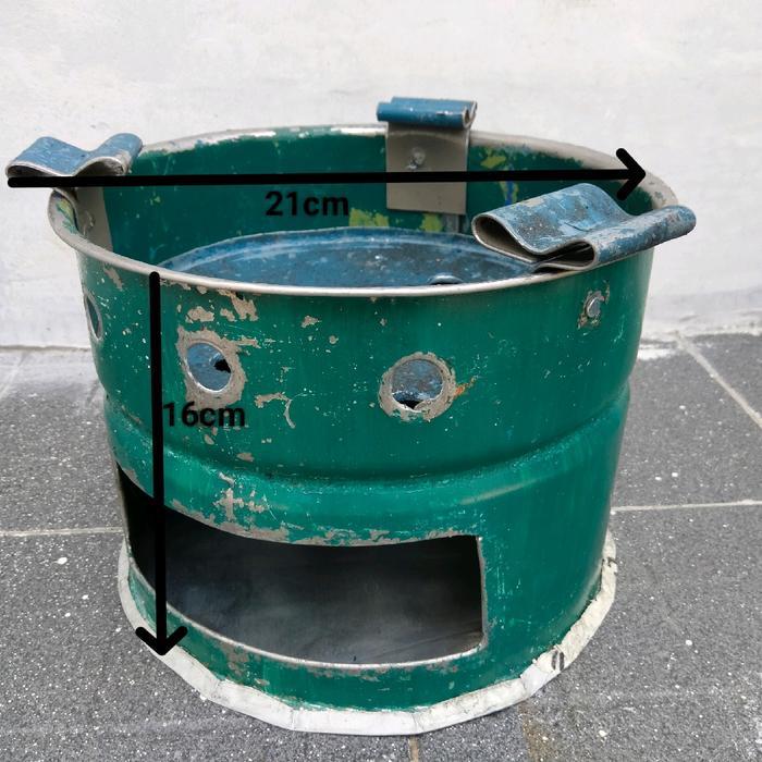 NEW PRODUK Anglo / Tungku Arang Tebal 0,8mm Bahan Drum - Kecil TERLARIS