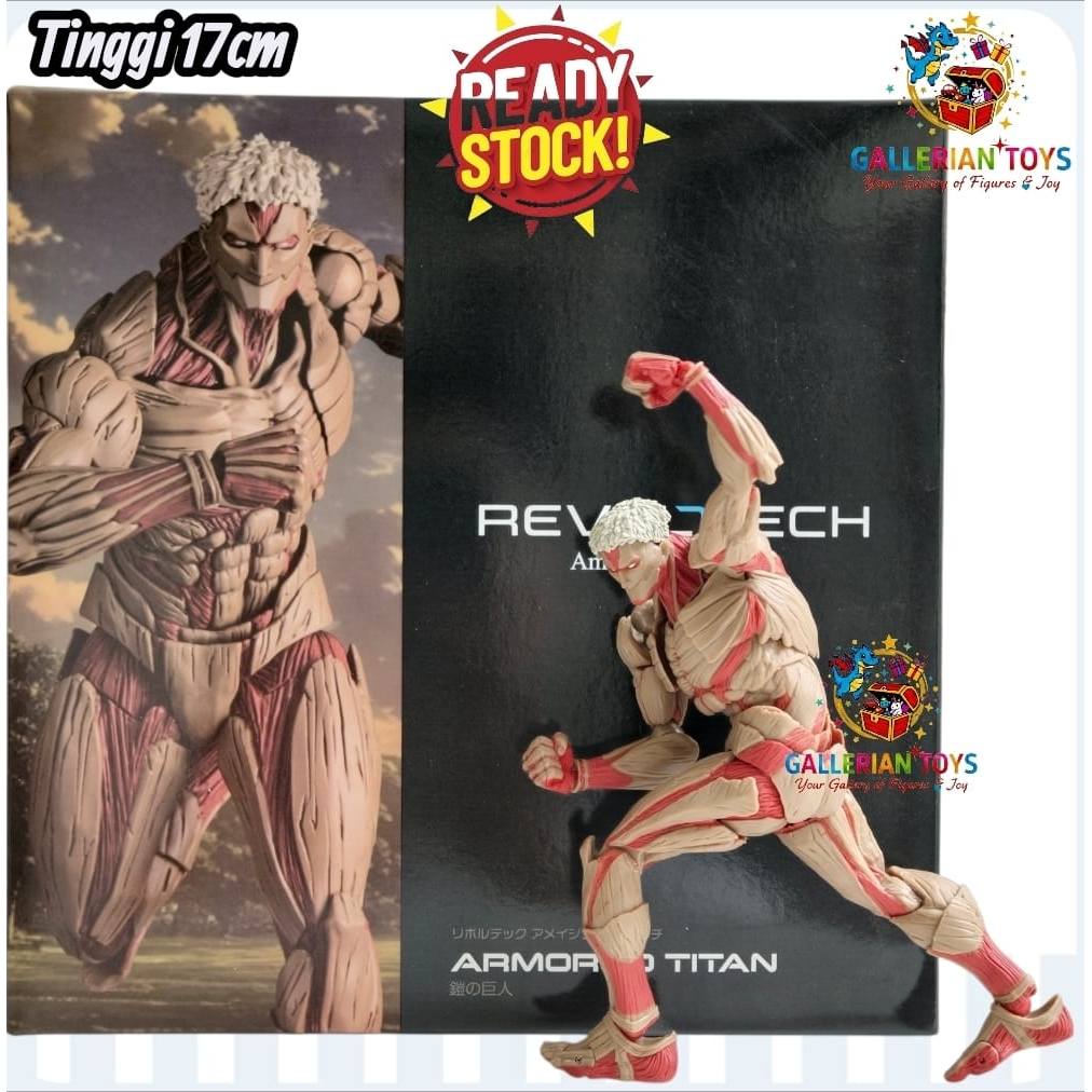 Revoltech Attack On Titan Armored Titan Action Figure Artikulasi 17cm