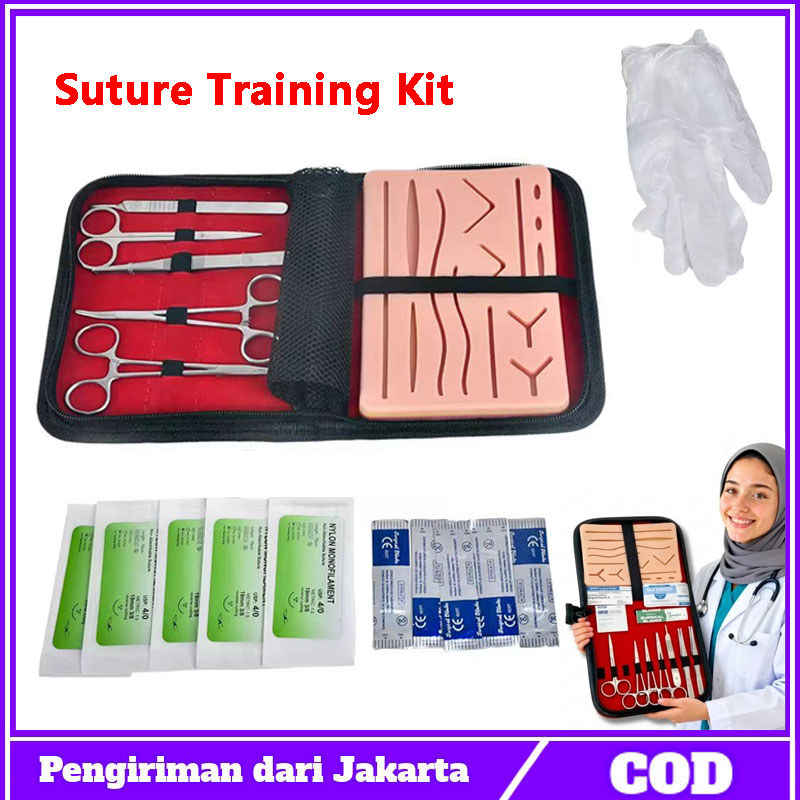 Siap - Model Kulit Silikon Pad Hecting Kit Suture Training Kit / Hecting Pad 3 Layer / Set Skin Sili