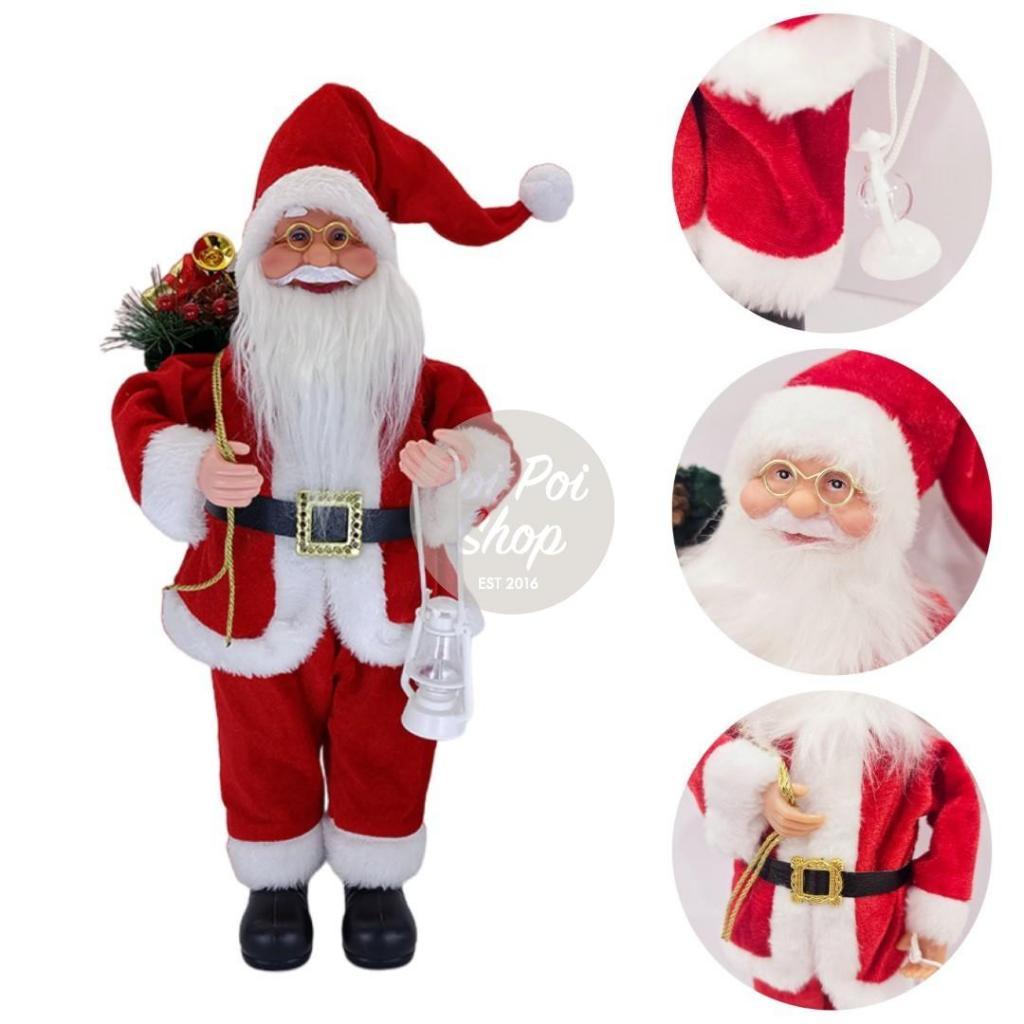 SUMERKAN Patung Santa Natal 30cm Polos Figur Boneka Santaclaus Premium Sinterklas Christmas Hadiah S