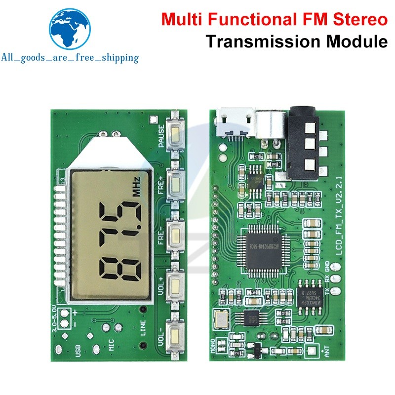 FM Transmitter Module FM Stereo gital Transmitter Wireless Microphone Microphone Board 3V-5V FM Modu