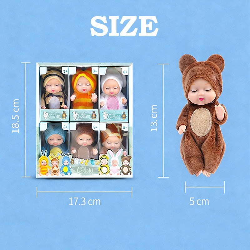 HOT DEALS Boneka Boneka Simulasi Mainan Boneka Bayi Super Mini Reborn Newborn Perempuan Tidur Mini