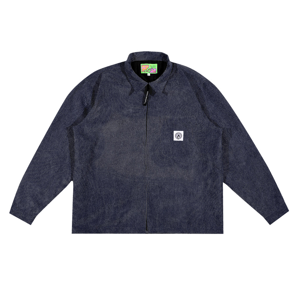 Shining Bright Light Corduroy Work Jacket - Navy
