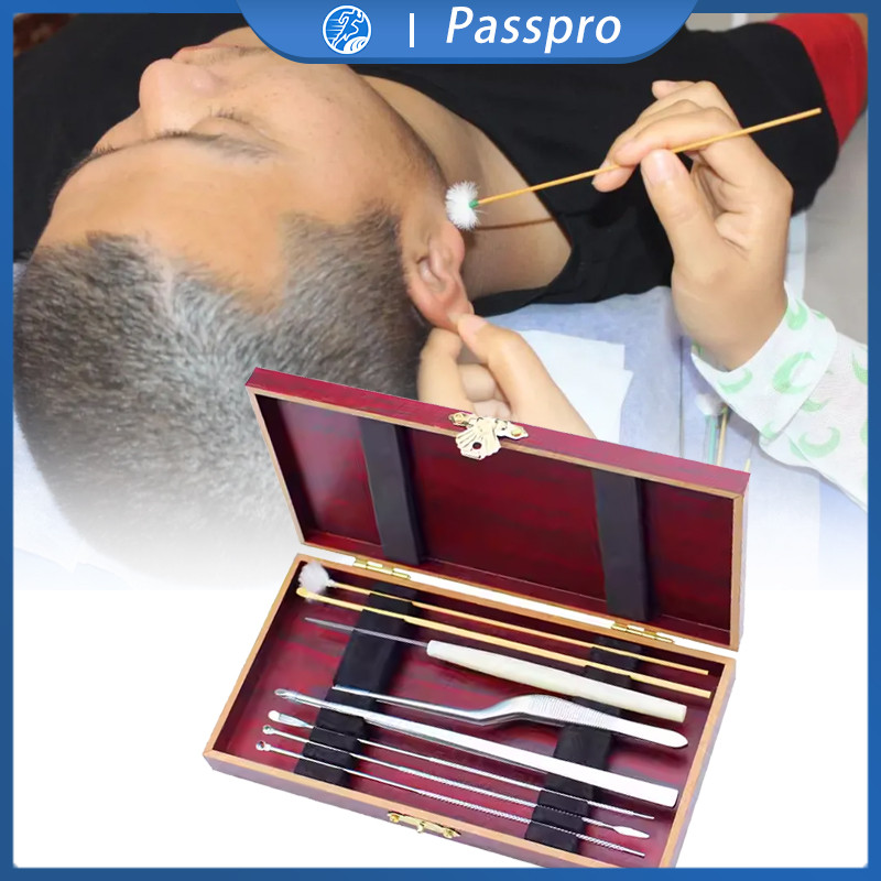 Isi 8 Alat Pembersih Telinga Lengkap Stainless Pembersih Telinga Alat Korek Kuping Anti Karat