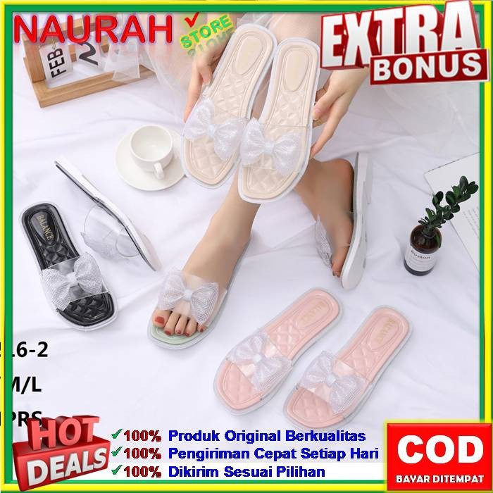 SANDAL BALANCE 1216 2 SLOP BENING PITA PUTIH CANTIK ORIGINAL