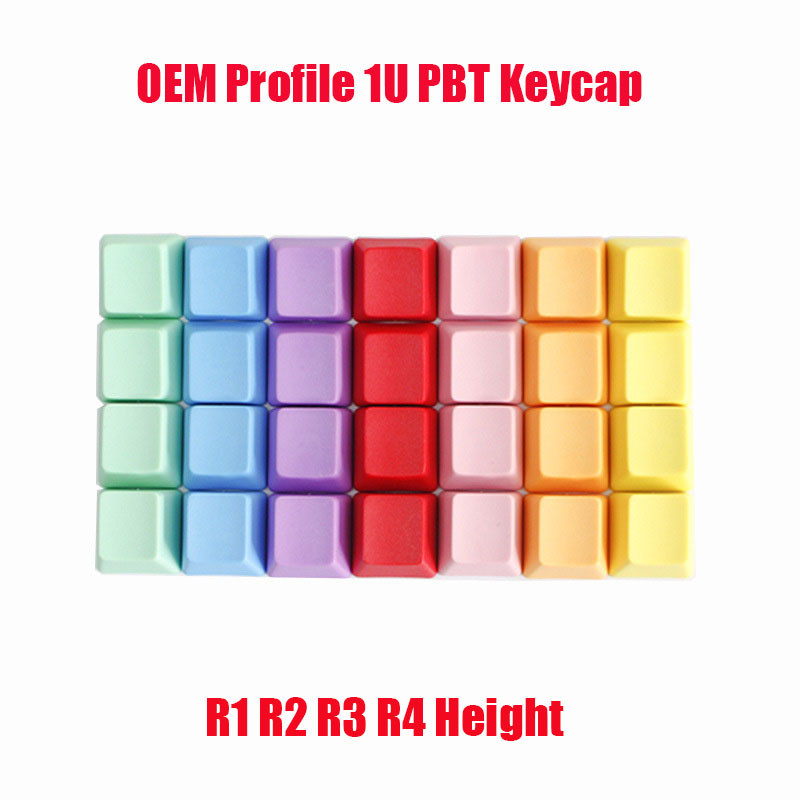 New OEM Profile R1 R2 R3 R4 Height 1U 1X Size PBT Keycap Meanical Keyboard Gaming Print Blank Mixed 
