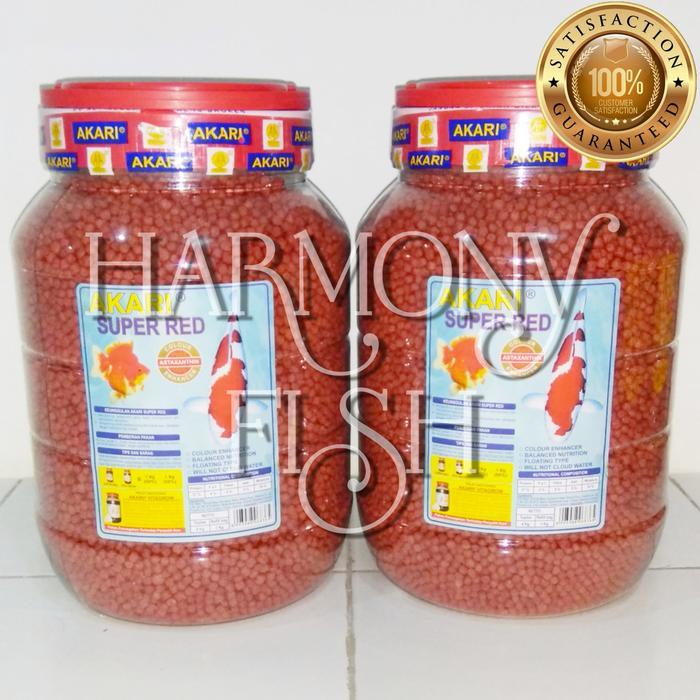 AKARI SUPER RED 4KG 5MM Pelet Pakan Ikan Koi Koki Louhan Kasar 4 Kg