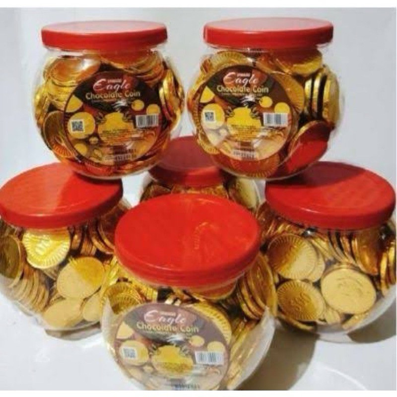 1 TOPLES PUSAN COKLAT KOIN EAGLE ISI 125 pcs (COKLAT COIN DOLLAR)