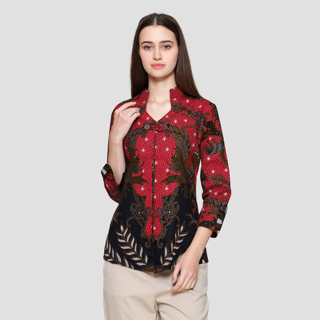 Arjuna Weda Blarak Sasirangan Blouse Batik Wanita 123565509