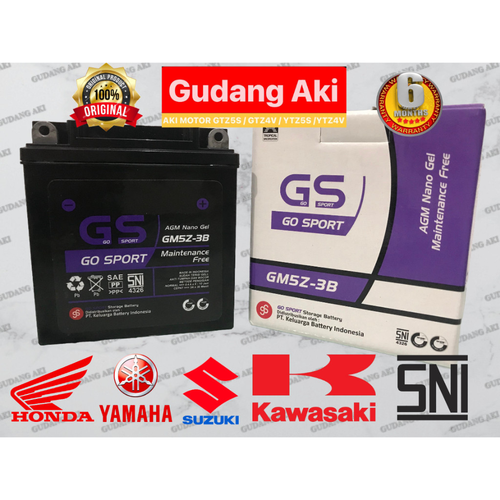 MOCI OFC - AKI MOTOR KERING  GM5Z3B 12V 7 AH