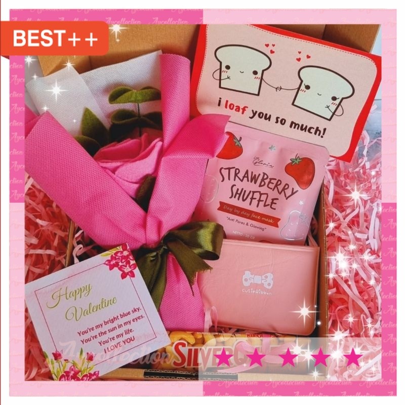 Kado valentine Pasangan Pacar suami Istri / Kado Valentine / Hadiah Cewek / Bunga Mawar Coklat