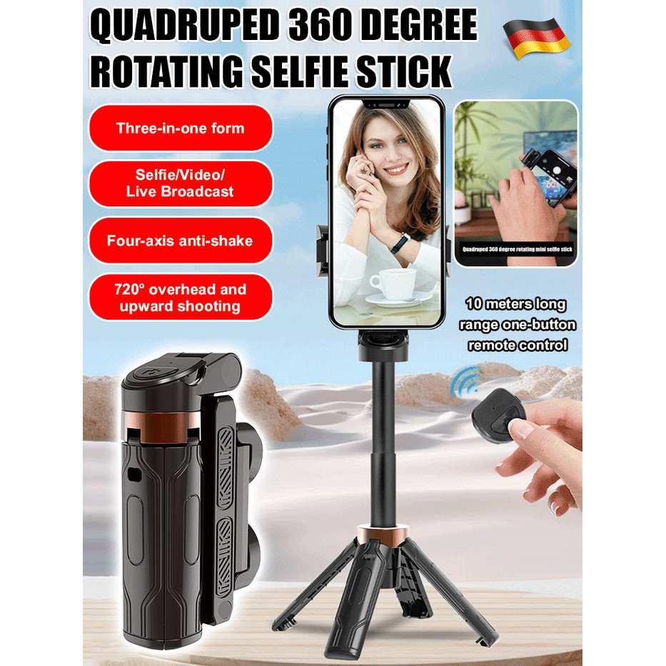 360°Rotasi/Bluetooth 5.0/Portabel GK Holder Gaming Bluetooth Portabel 360 Derajat Stik Mini Untuk HP