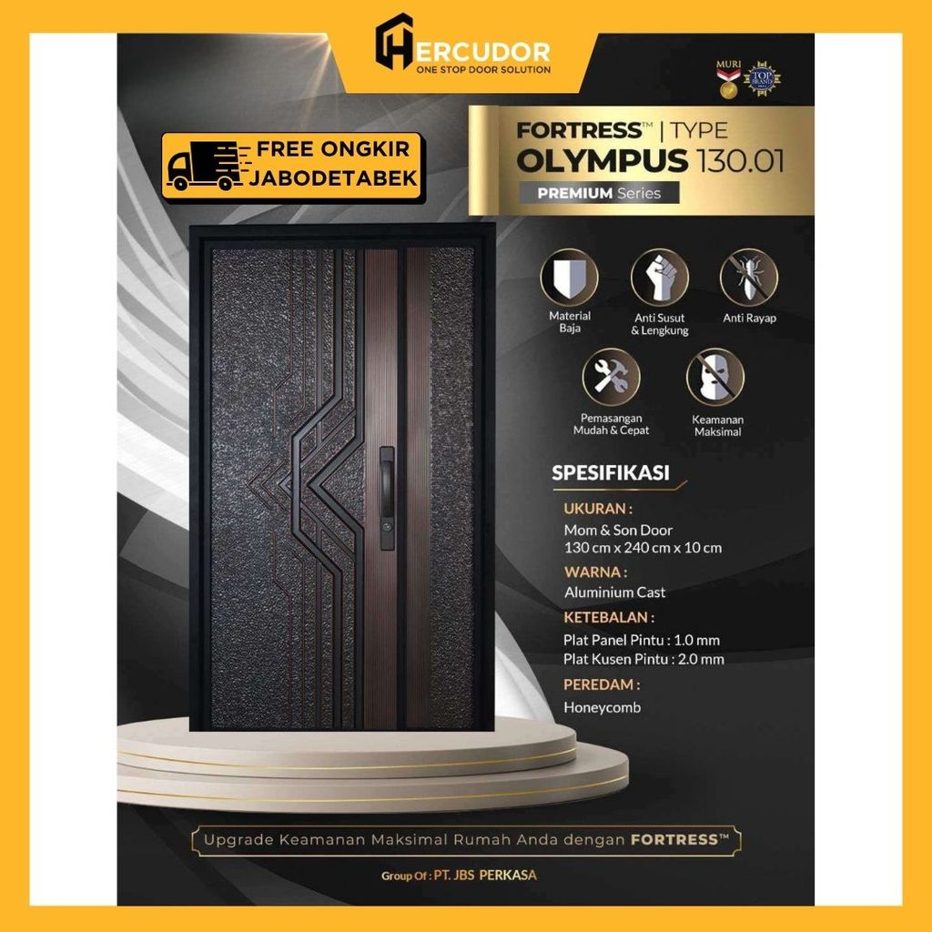FORTRESS OLYMPUS MS - Pintu Utama Baja Luxury Fortress OLYMPUS Mother and Son 130x240