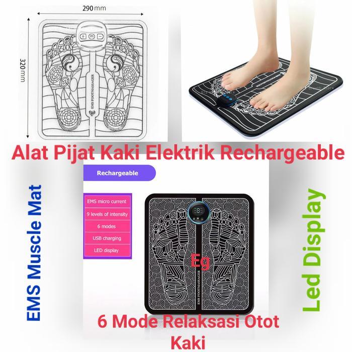 Alat Pijat kaki elektrik Ems Foot Massager rechargeable pad akupuntur