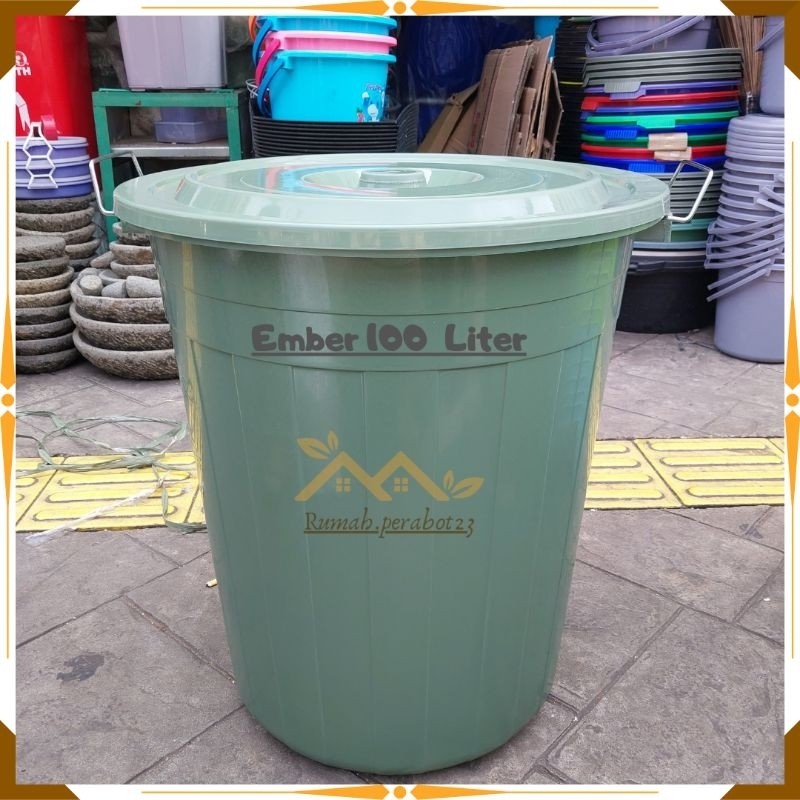 AMP - EMBER 100 LITER / EMBER AIR / EMBER PLASTIK DENGAN TUTUP BESAR JUMBO