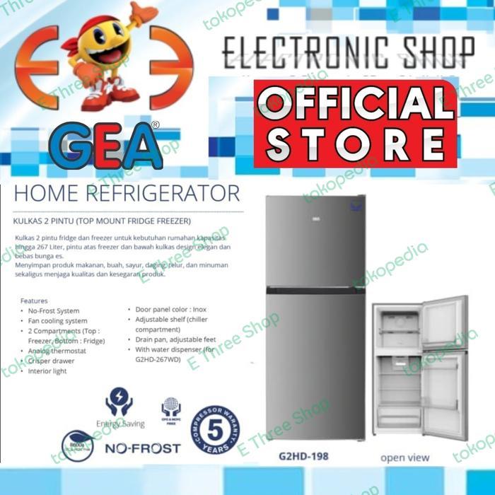 Gea G2hd 198 Kulkas 2 Pintu 198L - G2hd198