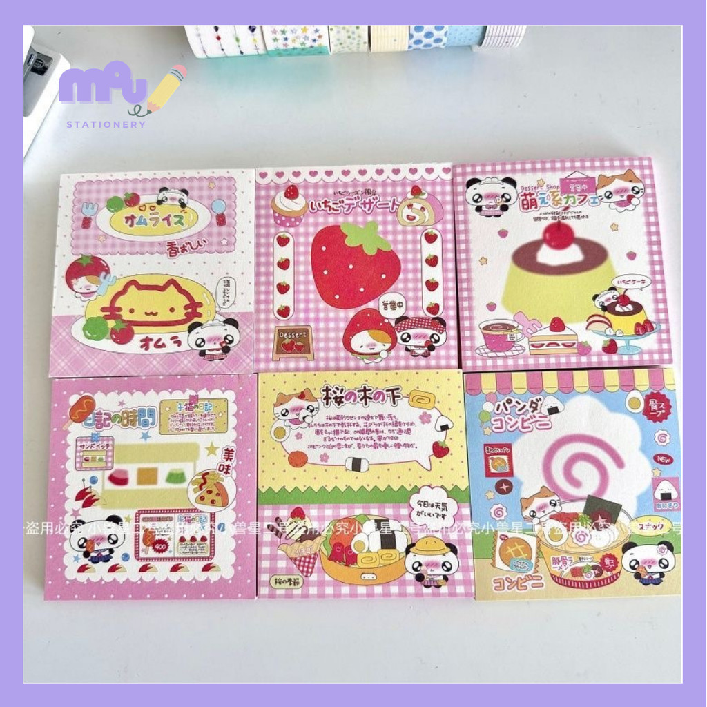 [MOUMOU) Cute Pudding Memo Pad 50 Halaman – Memo Pad Lucu untuk Catatan, Reminder & Journaling