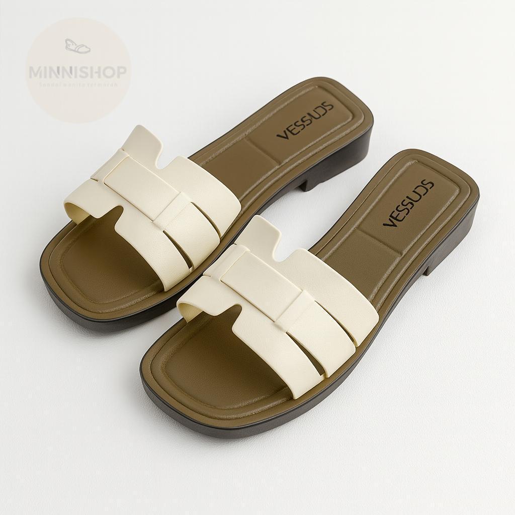 Sandal jepit wanita teplek HELIA  ringan empuk anti slip karet