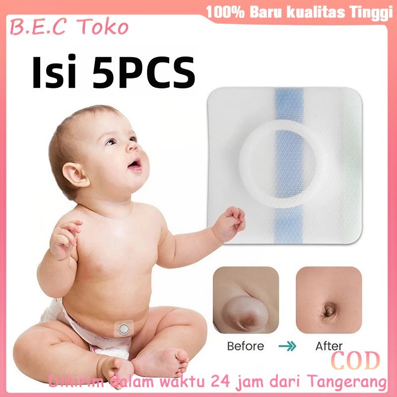 Isi 5pcs Koyo Pusar Bodong Bayi / Hernia Anak Anti Pusar / Sabuk Pusar Bayi Bodong