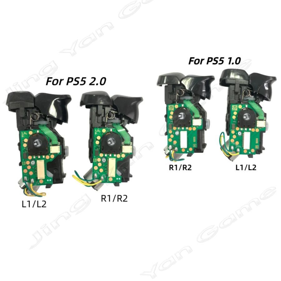 Modul Pemicu untuk Pengontrol Game PS5 L1 R1 L2 R2 Tombol Pemicu Kiri Kanan dengan Motor Getar Pengg