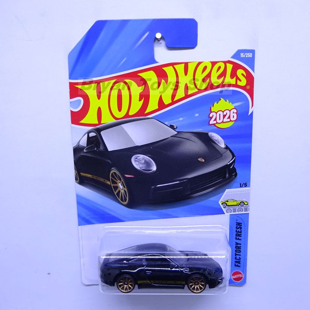 Hot Wheels Porsche 911 Carrera T Hitam
