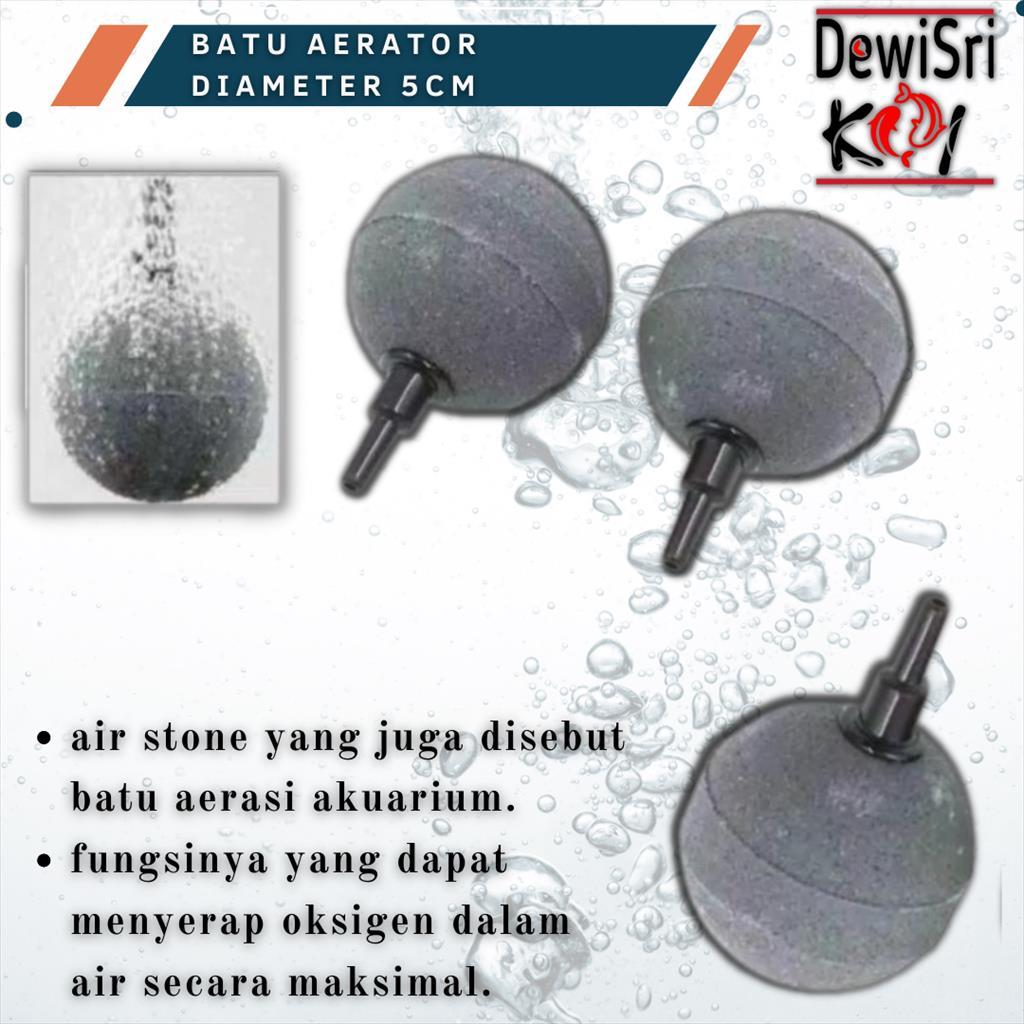 Batu Aerator besar airstune Bulat Media Filter Kolam Ikan Aquarium 5Cm