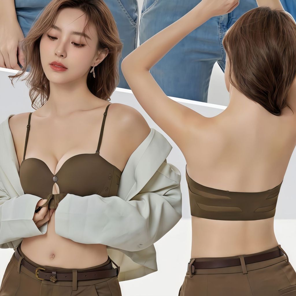 Bra Wanita Push Up Busa Tebal Tanpa Kawat Pakaian Dalam Wanita Import Bh Seamless Push Up Kait Depan