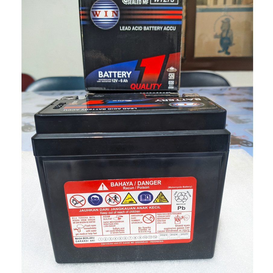 Aki Motor Vario 125 150 2015 2016 2017 NMAX 155 Satria FU 150 2005 -2010 accu battery WTZ - 7S bater
