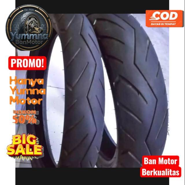 BAN SEKEN MOTOR VIXION SEPASANG UK 90/80 120/70 RING 17 TUBLES
