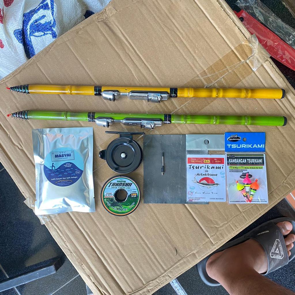 Set Lengkap Tegek Bamboo 270 Ros Pendek Fiber lentur