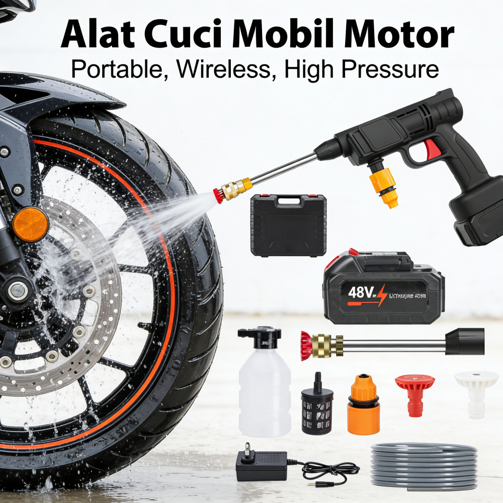Cuci Mobil Pistol Air Tekanan Nirkabel Mesin Cuci Portable Alat Alat