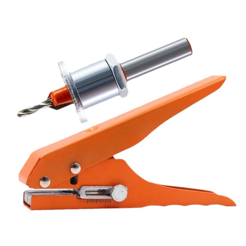 8mm Edge Banding Puncher Kit with Limit Countersink Drill Bit Carpentry Screw Nail-eyes Masking Plie