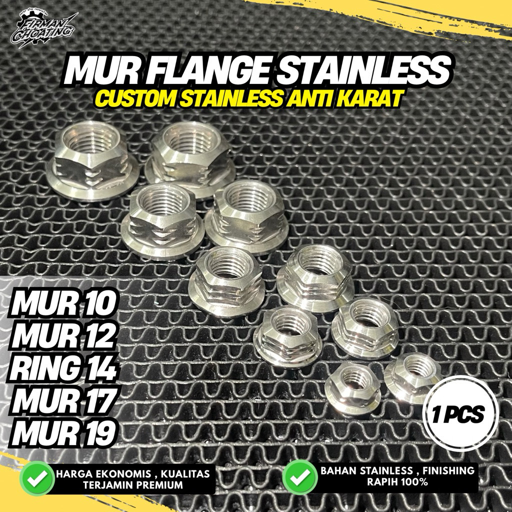 MUR FLANGE CUSTOM STAINLESS RX ANTI KARAT UNIVERSAL ( 1pcs )