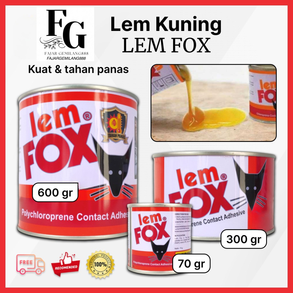 Lem Kuning Fox - Lem Fox - Lem Serbaguna