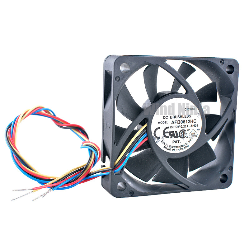 AFB0612HC 6cm 60mm fan 60x60x13mm DC12V 0.21A 4pin Ball bearing cooling fan for assis CPU