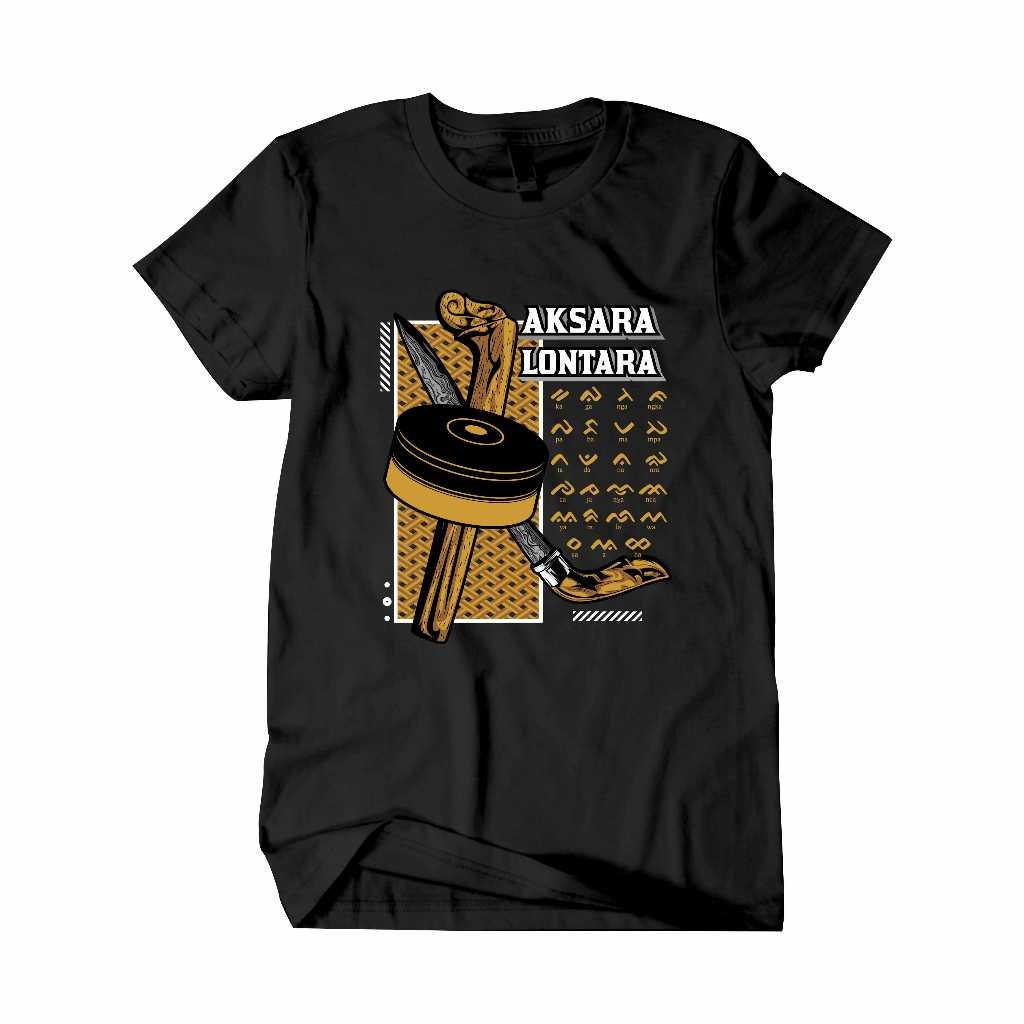 Kaos Khas Bugis Aksara Lontara