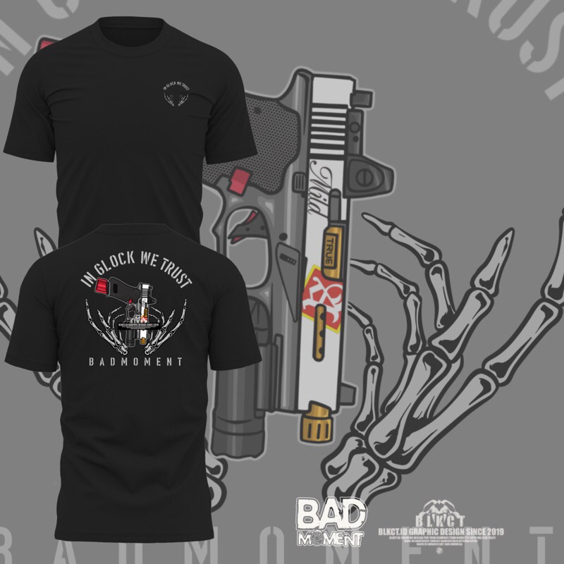 (COD) Kaos Tactical In Glock We Trust Hitam S-XXXL