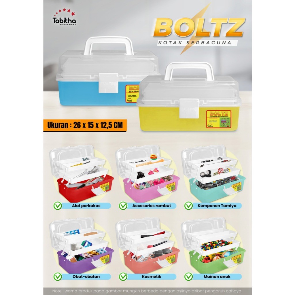 Tool box Mini Tabitha Kotak Perkakas Kotak alat multifungsi portabel Kotak Kunci Bengkel