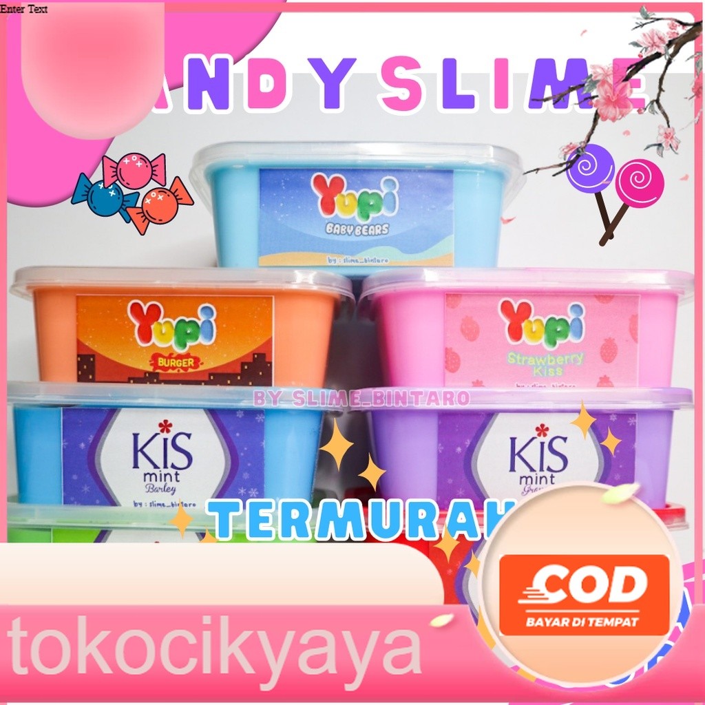 CANDY SLIME BY SLIME BINTARO || TOFU SLIME || SLIME TERMURAH | || SLIME BERKUALITAS tokocikyaya