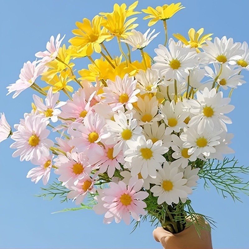 BUNGA PLASTIK KRISAN BUNGA DAISY BLOSSOM HIAS PLASTIC ARTIFICIAL BUNGA ARTIFISIAL MURAH