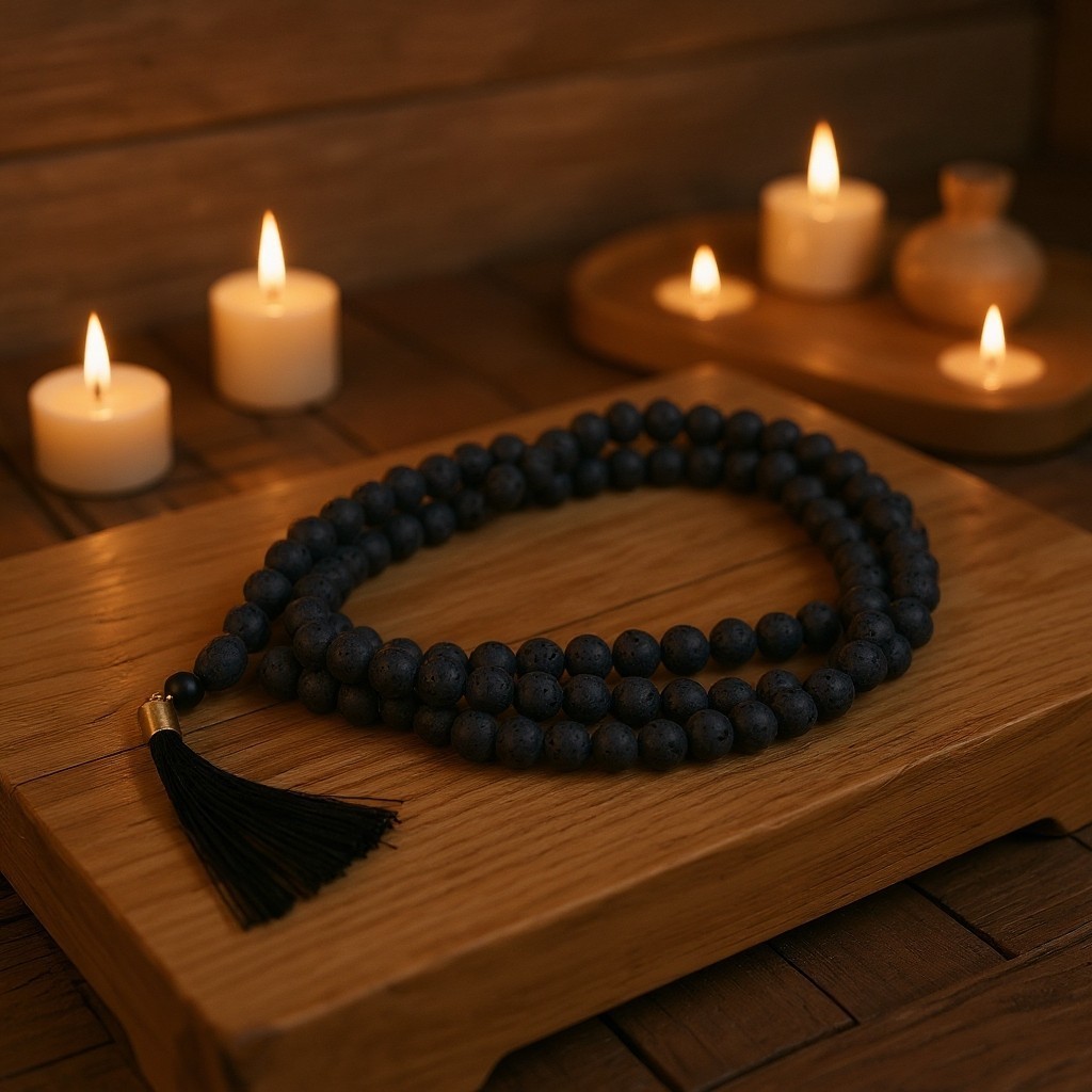 AMURA Tasbih Batu Giok Hitam Asli 99 Butir / Tasbih Panjang Batu Alam Premium / Tasbih Dzikir Karet 