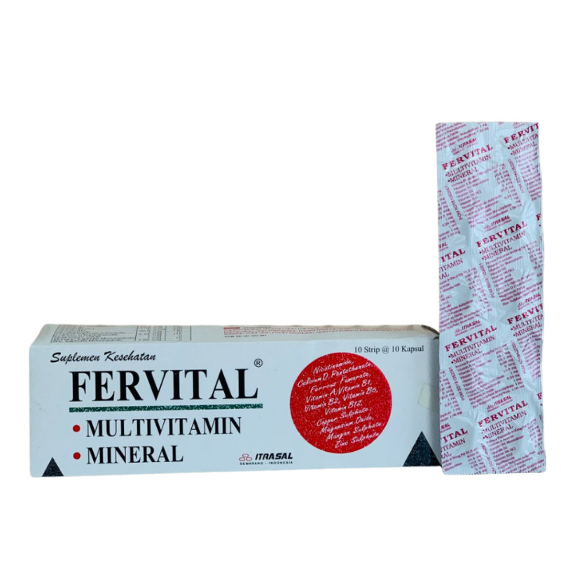 Fervital Tablet 1 Strip – Suplemen Penunjang Kesehatan