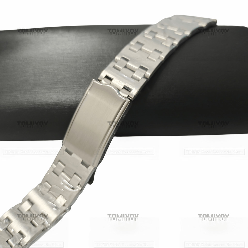 vintage Silver Flat End brush Wat band Strap solid Bracelet Fit For Seiko 6139-6106 6119 4006 Wat